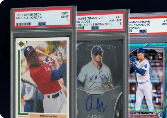 Graded Jordan, Judge, and Yamamoto trading cards